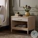 Rosenell Natural Oak Veneer Open 1 Drawer Nightstand
