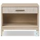 Rosenell Natural Oak Veneer Open 1 Drawer Nightstand