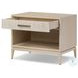 Rosenell Natural Oak Veneer Open 1 Drawer Nightstand