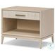 Rosenell Natural Oak Veneer Open 1 Drawer Nightstand