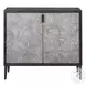 Talina Deep Black and Light Gray 2 Door Accent Cabinet