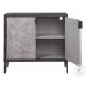Talina Deep Black and Light Gray 2 Door Accent Cabinet