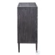 Talina Deep Black and Light Gray 2 Door Accent Cabinet
