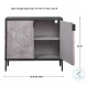 Talina Deep Black and Light Gray 2 Door Accent Cabinet