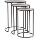 Erik Aged Black and Antique Nickel Side Table Set of 3