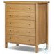 Roark Amber Oak Tall 5 Drawer Dresser