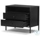 Soto Black Large 2 Drawer Nightstand