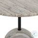 Viola Antique White Marble Round End Table