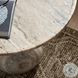 Viola Antique White Marble Round End Table