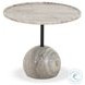 Viola Antique White Marble Round End Table