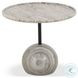 Viola Antique White Marble Round End Table