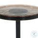 Viola Amber Cast Glass Round Accent Table