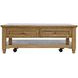 Brentwood Cascade Oak Rectangular Cocktail Table with 2 Drawers