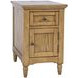 Brentwood Cascade Oak End Table with USB Charging
