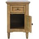 Brentwood Cascade Oak End Table with USB Charging
