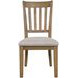 Brentwood Flax and Cascade Oak Upholstered Dining Chair Set of 2