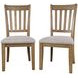 Brentwood Flax and Cascade Oak Upholstered Dining Chair Set of 2