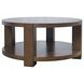 Brownstone Chocolate Brown Round Coffee Table