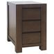 Brownstone Chocolate Brown Rectangular Chairside End Table