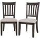 Brentwood Flax and Arbor Oak Upholstered Dining Chair Set of 2