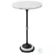 Sentry Black and White Marble End Table