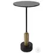 Spector Satin Black and Brushed Brass End Table