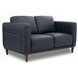 Beckett Midnight Blue Leather Living Room Set