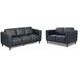 Beckett Midnight Blue Leather Living Room Set