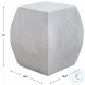 Azure Ivory Wooden Accent Stool