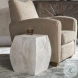 Azure Ivory Wooden Accent Stool