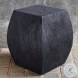 Grove Rustic Black Wooden Accent Stool