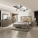 Skylar Beige and Dark Champagne Upholstered Storage Panel Bedroom Set with LED