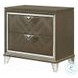 Skylar Beige and Dark Champagne Upholstered Storage Panel Bedroom Set with LED
