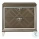Skylar Dark Champagne 2 Drawer Nightstand