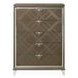 Skylar Beige and Dark Champagne Upholstered Storage Panel Bedroom Set with LED