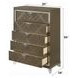 Skylar Dark Champagne 5 Drawer Chest