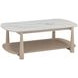 Horizons White Oak and White Marble Rectangular Occassional Table Set