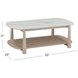 Horizons White Oak and White Marble Rectangular Cocktail Table