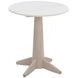 Horizons White Oak and White Marble Round End Table