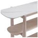 Horizons White Oak and White Marble Oval Console Table