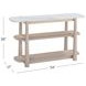 Horizons White Oak and White Marble Oval Console Table