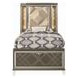 Skylar Beige and Dark Champagne Full Upholstered Storage Panel Bed with LED