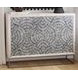 Magnolia White Wash and Zinc Iron 2 Door Bar Cabinet