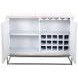 Magnolia White Wash and Zinc Iron 2 Door Bar Cabinet