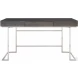 Claude Smoke Gray and Brushed Nickel Desk