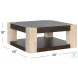 Harmony Carbon Mindi And Blonde Acacia Cocktail Table
