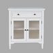 Westport White 2 Glass Door Accent Cabinet