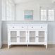 Westport White 4 Glass Door Sideboard
