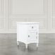 Westport White Rectangular Chairside End Table with USB Charging