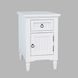 Westport White Rectangular Chairside End Table with USB Charging
